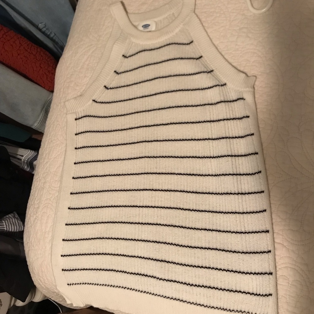 Striped sweater tank